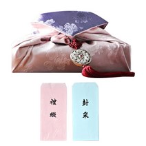 [팔복상회 전통공예품] 애교예단 세트 (라이트핑크) 전통결혼 혼례품, 예단서식지
