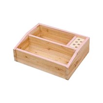 삼나무원목/화장품정리함/좌식화장대/심플시리즈 심플 베이직-핑크, 1개