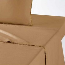 라흐두뜨 퍼케일면 자수 단색 홑이불 F696642, ocre