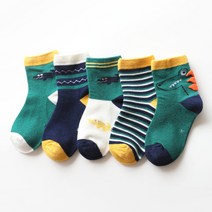 엘스 아동용 악어 양말 5켤레