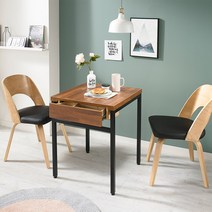 우드코디 LPM 2인 수저통 식탁 테이블, 멀바우