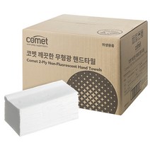 코멧 깨끗한 2겹 무형광 핸드타올, 100매, 50개