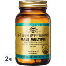 솔가 남성용 멀티비타민 & 미네랄 66.14g, 30정, 2개