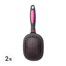 뷰티파워 볼륨 사각 쿠션 헤어브러쉬, 2개, 색상 랜덤