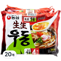 생생우동면 봉지 4p, 253g, 20개