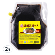 오뚜기 데리야끼소스 스파우트팩, 2kg, 2개