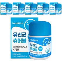 내츄럴플러스 굿앤키즈 유산균 츄어블, 60정, 6개