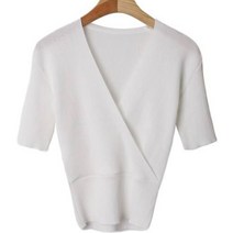 팜꺽안 골지 랩 니트 반팔티 cpnt4501k34