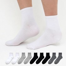 이지레그 남성용 보강 밴딩 무지 중목 양말 10켤레