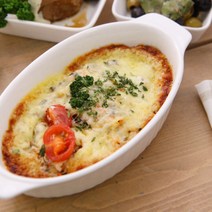 쓰임 타원 그라탕기 중, 마일드 화이트, 1개