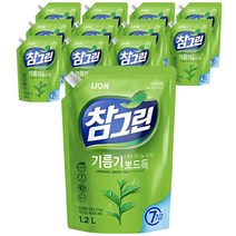 참그린 안심 녹차 뽀드득 주방세제, 1.2L, 12개