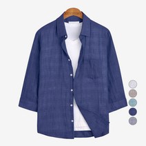 가이스토리 남성용 빅사이즈 캐주얼 서키즈 7부 셔츠