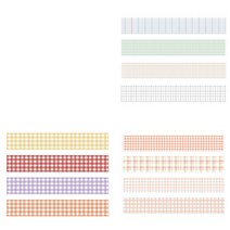 체크 패턴 컬러 마스킹테이프 20mm x 20m 4종 세트, 3세트, 13 라이트체크, 컬러마크, 피치