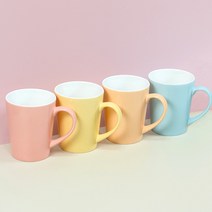 해피정코리아 브이머그컵 유광 파스텔 세트, 혼합 색상, 4p