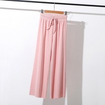 여성용 편안한 와이드 밴딩 쿨팬츠