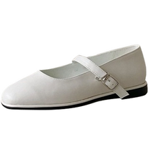 여성용 둥근코 메리제인 캐쥬얼 플레인 플랫슈즈 1.5cm NF_1317