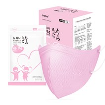 다나마스크 뉴다나 온숨 하모니 스타일 마스크 소형 KF94, 연분홍색, 30개입, 1개