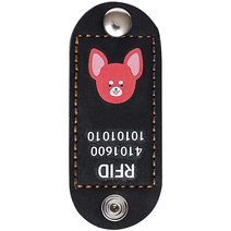 뽀시래기 강아지 동물등록 RFID 외장인식칩 가죽형 인식표, 15
