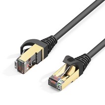 누아트 CAT7 랜선 일반형 초고속 랜케이블 10m, 블랙, 1개