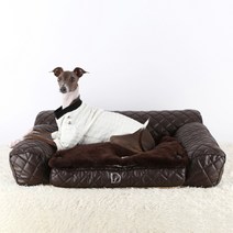 다솜 강아지 극세사 퀼팅 소파, BROWN