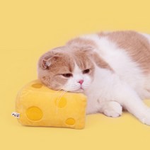 요기쏘 고양이 치즈 캣닢 인형, 옐로우, 1세트