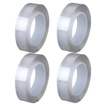 아리코 주방 매직 실리콘 접착스티커 재사용가능 2mm x 3cm x 1m, 투명, 4개입