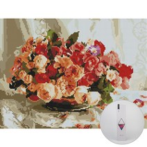 아트조이 DIY 보석십자수 30 x 40 cm, 장미 다발, 1개