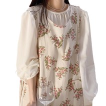 한스데이 롱 트임 앞치마, 빈티지로즈 레드, 1개