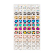 젤네일 아트 스톤 파츠 미러 평스톤 L, 혼합색상, 1세트