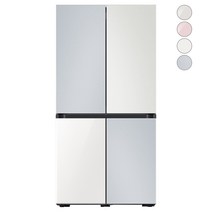 [색상선택형] 삼성전자 비스포크 프리스탠딩 냉장고 방문설치, RF85A93J1AP, 코타 화이트 + 글램 화이트 + 코타 페블