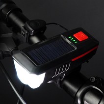 삼에스 ACEPEED 태양광 충전 자전거 라이트 벨, B92-레드, 1개