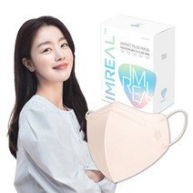 아임리얼 언택트 플러스 마스크 새부리형 중형, 30개입, 1개, 베이비핑크