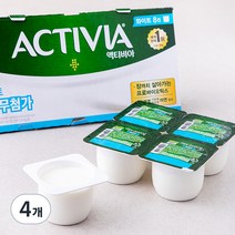 풀무원다논 액티비아 컵 화이트 플레인, 640g, 4개