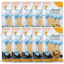 덴탈플러스 국산 애견 덴탈껌 50g, 밀크맛, 10개