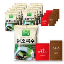 순수바다 해초국수 180g x 10p + 비빔소스 50g x 5p + 쯔유소스 40g x 5p 세트, 1세트