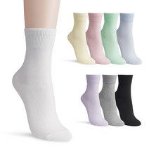 삭스팝 여성용 컬러가 예쁜 무지 중목 봄 컬러 양말 파스텔 8켤레