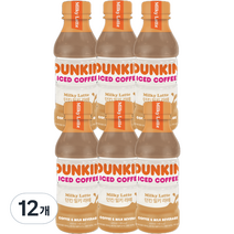 던킨 커피 밀키라떼, 400ml, 12개