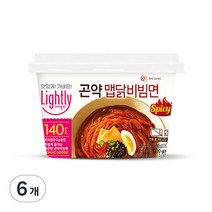 라이틀리 곤약 맵닭 비빔면, 6개, 230g