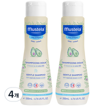 무스텔라 유아용 젠틀 샴푸, 200ml, 4개