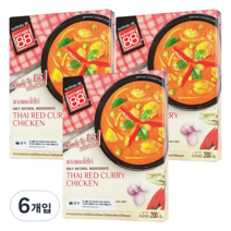 홈쿡 타이 레드치킨카레 1인분, 200g, 6개입