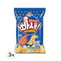 해태제과 빠새 빠삭한새우칩, 120g, 3개