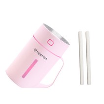 테르톤 컵 휴대용 LED 미니 가습기 PINK 420ml + 리필 필터 2p, SK-905