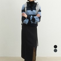 아틀리에나인 여성용 언발란스 세미 랩 롱스커트 SK-4950
