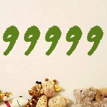 이니셜 스티커 5p 2세트, 올리브 9