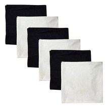 메종텍스타일 린넨 냅킨 블랙앤화이트, 냅킨 6p, 1개, 1개