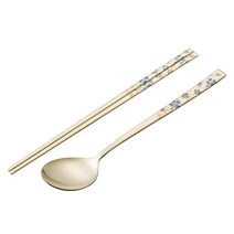 테이블아트 크로버 티타늄 수저세트, 2p (스푼 1p, 젓가락 1p), 1개
