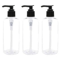 병도매닷컴 DTB300 용기 + 디스펜서 세트 3개, 용기(투명), 캡(검정), 300ml