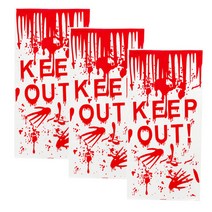 파티팡 할로윈 월데코 55 x 120 cm, 블러드 KEEP OUT, 3개입