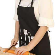 스마트보이 키친 북유럽 앞치마, 블랙, 1개