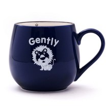 홈애니 둥근달 머그컵 370 ml, 네이비, 1개